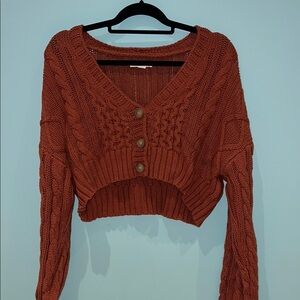 Aeropostale Cable Knit Cropped Sweater